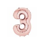 5DM 3 Rakam Rose Folyo Balon 76 Cm