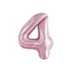 5DM 4 Rakam Pastel Pembe Folyo Balon 100 Cm