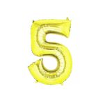 5DM 5 Rakam Folyo Balon Gold 100 Cm