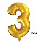 5DM 75 Cm 3 Rakam Folyo Balon Altın