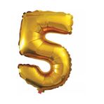 5DM 75 Cm 5 Rakam Folyo Balon Altın