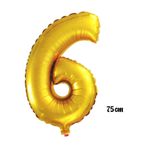 5DM 75 Cm 6 Rakam Folyo Balon Altın