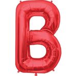 5DM B Harf Kırmızı Folyo Balon 40 Cm