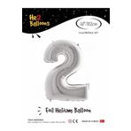 5DM Balon 2 Rakam Gümüş Folyo Balon 40 Inç