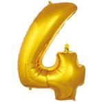5DM Balon 4 Rakam 76 Cm Gold Folyo Balon 34 Inc