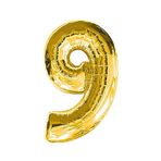 5DM Balon 9 Rakam Folyo Balon Gold 40'inch