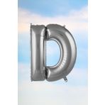 5DM D Harfi Gümüş Folyo Balon 100 Cm 40 Inç 1 Metre Silver