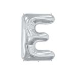 5DM E Harf Folyo Gümüş Balon Küçük 35 Cm