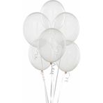 5DM Fırsat Ayı Şeffaf Balon, 10 Adet, Beyaz