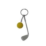 5DM-Gerçekçi Golf Tasarımlı Şık Anahtarlık Kolye Çanta Süsü Golf Keychain - Sarı Renk