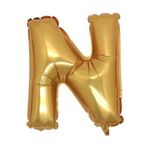 5DM Gold Renk Folyo Balon N Harfli Helyum Balon 100 Cm Dev Boy