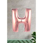 5DM H Harfi Rose Gold Folyo Balon 100 Cm 40 Inç 1 Metre Baş Harf Balon