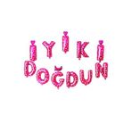 5DM Iyi Ki Doğdun Pembe Harf Folyo Balon Set 35cm
