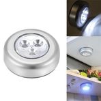 5DM-Kablosuz Spot Pilli Dokunmatik Led Lamba 3 Ledli Dolap Lambası