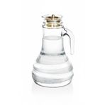 5DM Livora Gravürlü Kulplu Cam Sürahi, 1500 ml, Beyaz