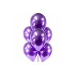 5DM Mor Renk Krom Balon, 10 Adet, 30 cm