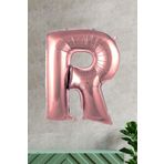 5DM R Harfi Rose Gold Folyo Balon 100 Cm 40 Inç 1 Metre Baş Harf Balon