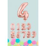5DM Rose Gold Rakam Folyo Balon Rose Gold Sayı Balonlar 16 inç 40 cm