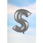 5DM S Harfi Gümüş Folyo Balon 100 Cm 40 Inç 1 Metre Silver