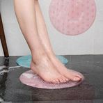5DM-Silikon Fırçalı Banyo Masaj Matı ve Ayaklar için Topuk Masaj