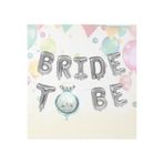 5DM Tek Taşlı Bride To Be Folyo Balon Paketi Gümüş Renk