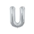 5DM U Harf Folyo Gümüş Balon Küçük 35 Cm