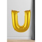 5DM U Harfi Folyo Balon Gold 100 Cm 40 Inç 1 Metre Altın