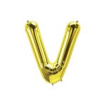 5DM V Harf Folyo Balon Gold 100 Cm