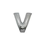 5DM V (silver) Harf Folyo Balon - 90 Cm - Gümüş Folyo Harf Balon