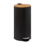 5five Çöp Kovaları Simply Smart Bambou 30 Lt Metal Siyah