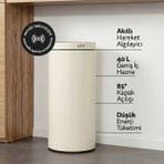 5five Delta 40 L Otomatik Sensörlü Çöp Kovası | Metal Gövde, Akıllı Hareket Algılayıcı, Enerji Tasarruflu, Bej - 40 lt
