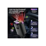 5İn1 Araç Çakmaklığı Pd Hızlı Araç Şarj Cihazı Kendinden Kablolu Rgb Yıldız Işık Saçan Araç Kokusu Aroma Difüzör Özellikli + 3 Adet Esans Hediyeli