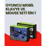 5İn1 Bt5.3 Mobil Oyun Kiti Klavye Mouse Dönüştürücü Seti Mir01183043