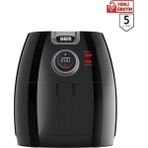 5l Yağsız Kızartma Fritözü, 8 Program, 1650W, Siyah - Ahşap