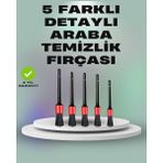 5'li Araç Temizlik Fırça Seti-Detaylı Temizlik Için Çok Amaçlı Fırçalar Nemere - 1 - Renkli