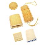 5'Li Banyo Hamam Kese Seti Doğal Kabak Lifi Yüz + Vücud + Sırt + Sabun + Kese // Set7