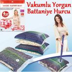 5'li Büyük Boy Vakumlu Poşet Saklama Hurç Yorgan Battaniye Hurç Şefaf