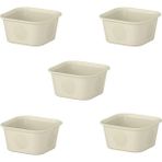 5'li Dolap Içi Düzenleyici Kutular, 10X10X5 Cm, Organizer Seti - Ahşap - Bej - Seçenek 1