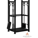 5'li Ithal Metal Odunluk Raflı Şömine Maşa Takımı Aksesuar Seti SS-001
