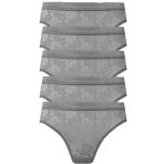 5Li Kadın Dantelli Bikini Külot Pamuklu Arkası Düz Safir