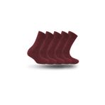 5'li Kışlık Lambswool Kadın Yün Çorap (Bordo, 36-40)