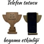 5'li Set Babalar Günü Için Kendin Yap Hediyesi Ahşap Boyama Telefon Tutucu Seti Etkinlik