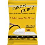 5'li Set Large 50X70 cm Vakumlu Hurç - Vakumlu Poşet - Vakum Hurcu
