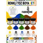 5'Li Set Premium Parafin Soya Wax Toz Mum Boyası Hobi Seti - 5 Cc (Sarı, Mavi, Yeşil, Kahverengi, Turuncu) Bkfab5srmykht5g