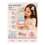 5'li Set Sevimli Karakter Figürlü Büyük Klips ve Mini Mandal Kız Çocuk Toka asel g55
