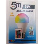 5M Led 9Watt Led Rgb Ampul 16122022