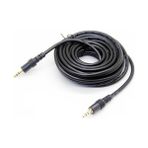 5m Metre Aux Ses Kablosu Stereo Erkek Erkek 3.5 mm Steryo Kablo - Siyah