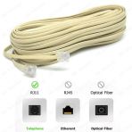 5M Telefon Hat Kablosu Hazır Rj11 6P/2C 5 Metre