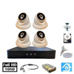 5mp Lens 1080p Dome 4 Kamera 250gb Hdd Güvenlik Kamerası Seti