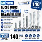 5N Vera 3.9 Akıllı Vida Matkap Uçlu Vida Seti | 3.9X13 3.9X16 3.9X19 3.9X22 3.9X25 3.9X32 3.9X38 | Kendinden Delici Sac ve Metal Montaj Vidası